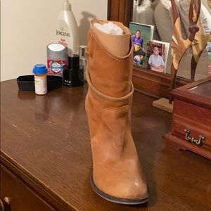 Tan Cowboy ankle boots